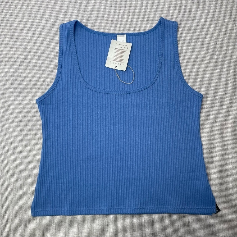 Savage x Fenty Essential Heavy Rib Square Neck Tank and Booty Shorts Set NWT - Picture 7 of 16